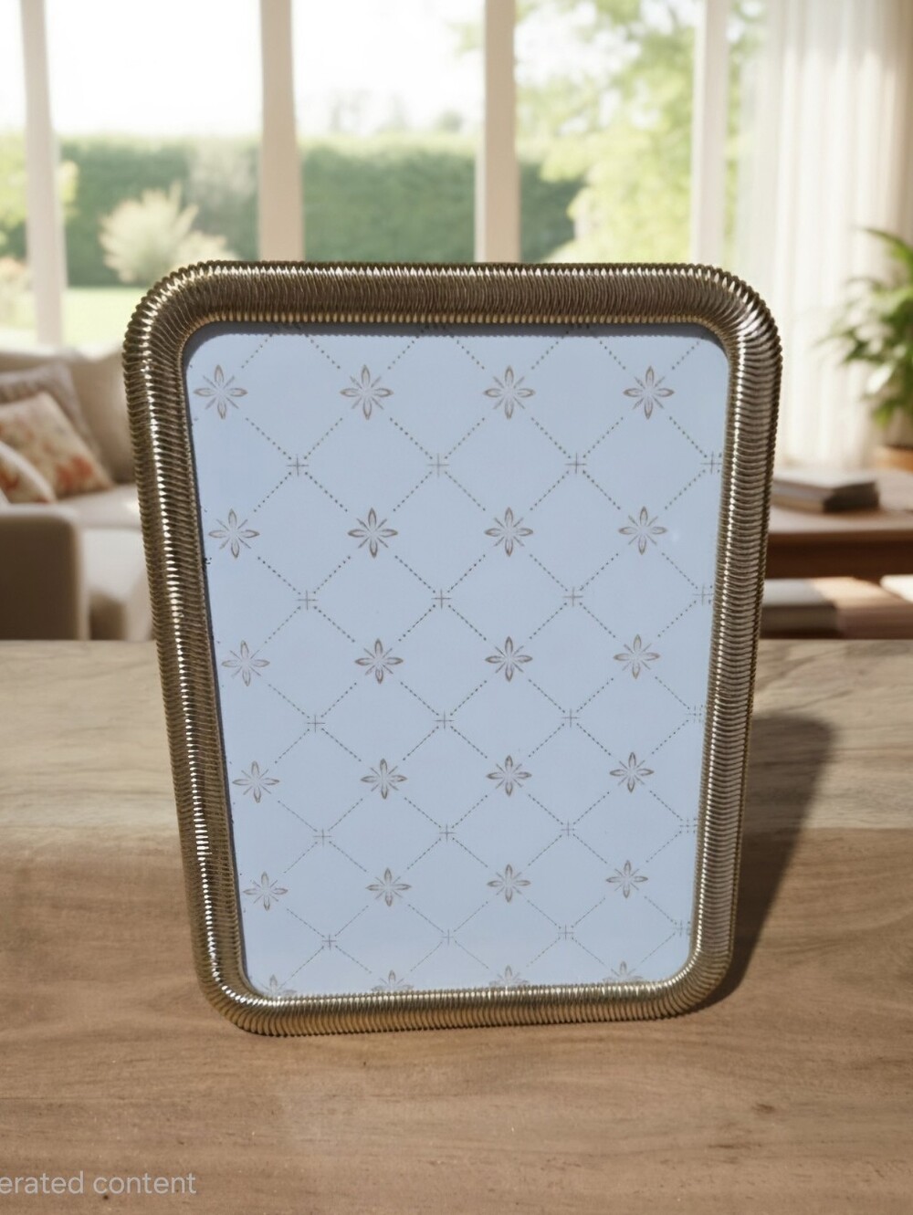 Vintage-Style Gold Ridged 5x7 Photo Frame